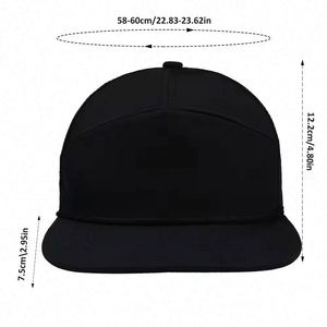 Gorra de béisbol unisex personalizada de 7 paneles con malla perforada a láser, estilo urbano, snapback deportivo de poliéster para todas las estaciones con cuerda. - Product Image 3