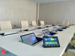 Sistema de conferencia inteligente, elevador de monitor LCD con tapa motorizada, escritorio, elevador de monitor LCD oculto, mecanismo de elevación LCD para sala de reuniones - Product Image 5