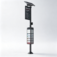 Señalización Electrónica Inteligente para Paradas de Autobús con Energía Solar, Pantalla de Tinta Electrónica, Bajo Consumo de Energía