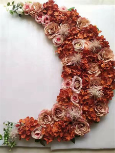 H05181 Arco di Fiori Artificiali Rosso Rosa con Peonie, Ortensie e <span class=keywords><strong>Rose</strong></span>, Decorazione Floreale per Tavoli e Corridoi per Matrimoni e Feste - Product Image 6