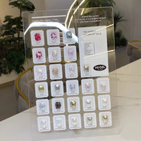Support d'affichage vertical haut de gamme en acrylique pour échantillons de vernis à ongles, présentoir de luxe transparent pour nail art