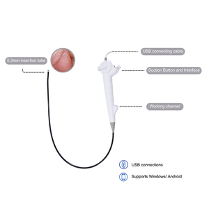 منظار داخلي بيطري محمول يعمل بـUSB للكلاب، أنبوب إدخال مرن بقطر 5.3 مم مع قناة عمل بقطر 2.0 مم - Product Image 6