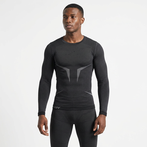 Ensemble de sous-vêtements thermiques pour homme, doublure polaire, caleçons longs, couche de base chaude pour l'hiver, élastique, respirant, vêtements de sport compressifs - Product Image 1