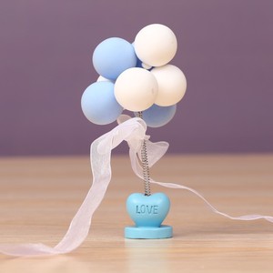 Heart Shaped Base <b>Balloon</b> Ornaments With Bow Decorative Car Accessories Cake Decor Colorful Light Soil Material - Product Image 4