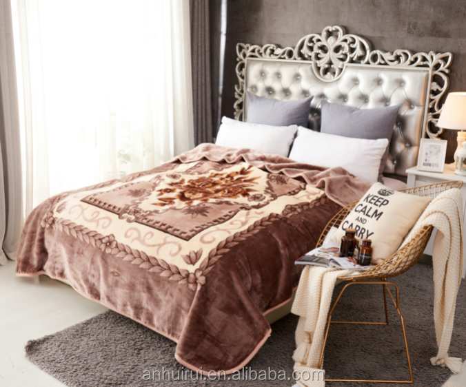 Cheap Double Layer Raschel Mink Winter Blanket - Custom King Size