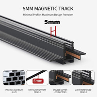 Aisilan Rail magnétique ultra-étroit 5 mm, système intelligent à intensité variable, éclairage sur rail magnétique commercial DC24V, lampe sur rail