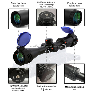 Directo de fábrica Bravo Optical Sights 3-9X40IR Segundo plano focal Alcance de caza con iluminación Luz roja y verde - Product Image 3
