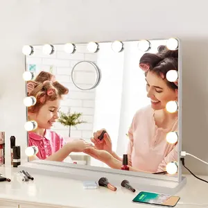 Hot Selling Dressing Cosmetic Lighted Vanity Mirror Espejos Hollywood Mirror With Lights Bulbs