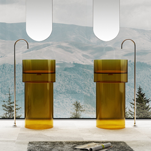 TNS bệ hiện đại chất lượng cao thủy tinh trong suốt đá gốm khách sạn sang trọng phòng tắm Bồn Rửa Nhà máy trực tiếp cung cấp Countertop - Product Image 6