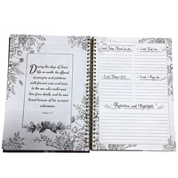 Journal personnalisé à spirale, couverture rigide, impression personnalisée, format A5, ligné, journal de prière chrétien pour femmes