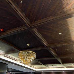 Melinco Nhà Máy Giá 188 mét óc chó phẳng hạt gỗ tường sồi PVC thay thế gỗ và WPC Panel tường - Product Image 1