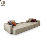 Meubles minimalistes italiens, canapé modulaire de luxe pour la maison, canapé en cuir sectionnel, canapé de luxe pour salon