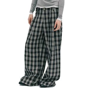 Wholesale Classic <b>Plaid</b> Loose Wide-leg Men's Trousers High-Quality <b>Plaid</b> Men's Suit <b>Pants</b> Classic Pleated Men's Dress <b>Pants</b> - Product Image 4