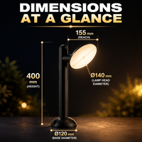 Lampe LED pour pelouse personnalisable CCT 10W, anti-corrosion salin, givrée, à angle réglable, pour hôtel, fontaine d'eau et piscine