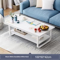 Table basse carrée créative moderne design en bois et fer simple pour petit appartement ou chambre à louer meubles de salon