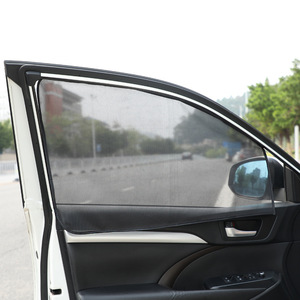 Car Side <b>Window</b> Sunshade Mesh Curtain Magnetic Installation Universal Fit Sun Protection Mosquito Net Stretchable Design - Product Image 1