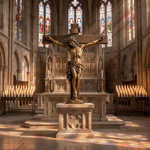 Estatua de Jesús Crucificado en Bronce Antiguo Personalizada en Venta - Product Image 3