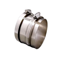 Connecteur coaxial RF à bride EIA étanche en laiton sur mesure 25/8 po pour câble rigide, avec raccord à sertir pour tuyau, couleur argent