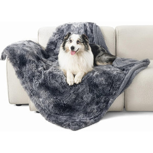 Solid Color Reversible Soft Sherpa PV Fleece Waterproof <strong>Dog</strong> Bed Cover Pet Blanket <strong>Throws</strong> <strong>for</strong> Bed <strong>Sofa</strong> and Floor - Product Image 2