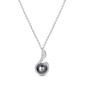 Collar con Colgante <span class=keywords><strong>de</strong></span> <span class=keywords><strong>Plata</strong></span> 925 Chapado en Oro Rosa con Diseño <span class=keywords><strong>de</strong></span> Amantes y Circonita para Mujer - Regalo <span class=keywords><strong>de</strong></span> Aniversario, Boda y Joyería para Fiestas - Product Image 3