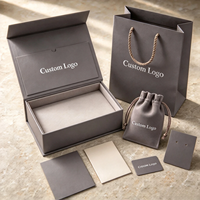 Coffret d'emballage personnalisé de luxe avec estampage à chaud, boîte rigide magnétique pour bijoux, sac en papier, pochette, cartes, boîtes d'emballage en carton