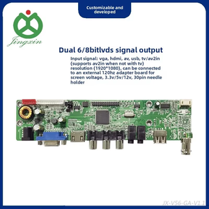 Sicherheitsüberwachungs-LCD-LVDS-Steuerplatine JX/OEM mit Weitspannungsbereich 9~24V, Full HD 1920x1080, VGA-, USB- und AV-Eingang, unterstützt PAL/NTSC/SECAM - Product Image 2