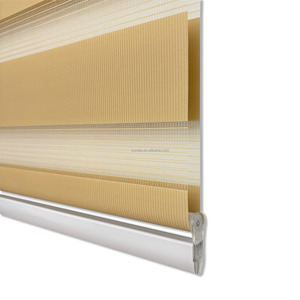 Persianas motorizadas manuales de lino modernas como persianas de cebra integradas bien ventiladas para ventanas francesas - Product Image 5