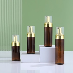 בקבוק קוסמטי PET בצבע ענבר 150ml 5oz עם משאבת קצף 42mm - Product Image 3
