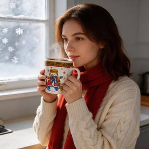 Taza de Cerámica con Dibujo Animado de Santa Claus, Regalo de Navidad HARVIT, Tazas de Café Navideñas, Tazas al por Mayor de Origen Hunan - Product Image 6