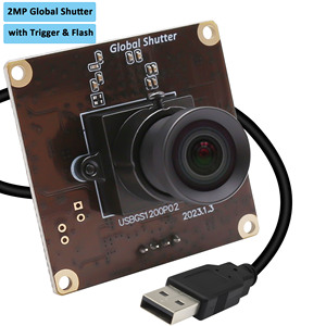 Module de caméra USB ELP 1200P 90FPS sans distorsion avec obturateur global et déclencheur externe, sans pilote requis pour une capture haute vitesse - Product Image 1