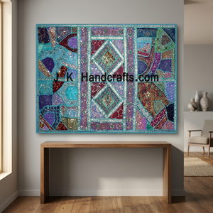 Tapisserie murale indienne décorative Vintage, style Sari, livraison gratuite - Product Image 3
