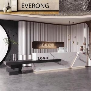 Trắng khách sạn tiếp tân Bàn nhân tạo tiếp tân bàn đá thạch anh <span class=keywords><strong>Countertop</strong></span> cho tòa nhà văn phòng - Product Image 6