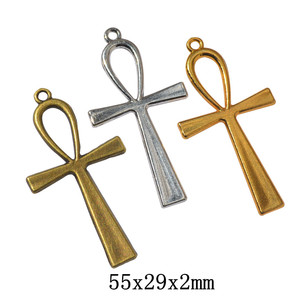 종교 십자가 참 장식품 <span class=keywords><strong>DIY</strong></span> 키체인 키링 쥬얼리 제작용 그리스도 액세서리 수제 여성 남성 펜던트 키 체인 - Product Image 2