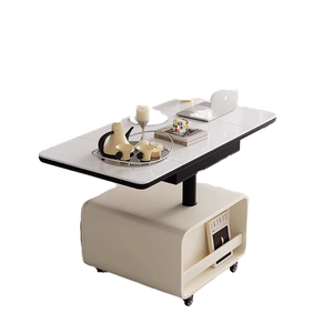 Mesa de centro móvil plegable Panda Cream para sofá, mesa auxiliar, armario de café de almacenamiento multifuncional para el hogar para sala de estar - Product Image 6