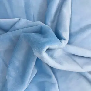 Campione gratuito! Indumenti da notte coperta uso 1.5-5mm mucchio minky pianura tessuto in velluto super soft velboa
