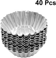 Ramequins miniatures personnalisables en aluminium de 40 ml pour tartelettes aux œufs avec couvercle en aluminium, procédé blister, qualité alimentaire, impression de logo personnalisée, vente en gros