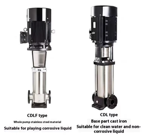 Bomba de refuerzo eléctrica vertical multietapa estándar de acero inoxidable CDLF/CDL utilizada para la extinción de incendios - Product Image 6