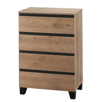 Chambre à coucher en bois anti-chute 4 commode tiroir de rangement salon armoire de rangement