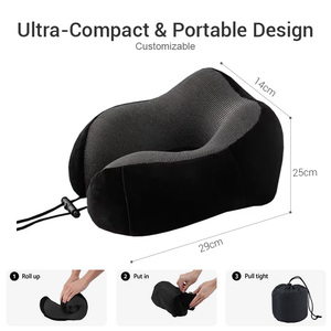 Almohada de Viaje para el Cuello de Espuma de Alta Densidad, Ligera y Portátil, para Aliviar el Dolor de Cuello y Espalda, Personalizada de Fábrica - Product Image 4