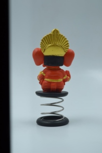 Shree Ganesh, Ídolo de Plástico Color Naranja para Decoración del Hogar u Oficina, Calidad Premium - Product Image 2