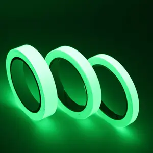 6-12 heures UV réactif Set PET ruban fluorescent auto-adhésif Glow in the Dark Avertissement ruban lumineux - Product Image 1