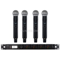 Microphone sans fil professionnel Lavalier ULXD4Q Beta58 S58 avec système ULXD1 4 canaux True Diversity XLR pour enregistrement et diffusion en direct