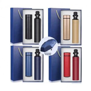 Set Corporativo Promocional, Caja de Regalo de Bienvenida Empresarial Premium con Paraguas con Protección UV y Vaso para Uso en la Oficina - Product Image 4