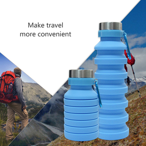 ขวดน้ำพกพาแบบพับได้ ทำจากซิลิโคน ป้องกันการรั่วซึม ปลอดสาร BPA ล้างในเครื่องล้างจานได้ เหมาะสำหรับการเดินทางและเล่นกีฬา - Product Image 4