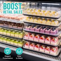 Boîte d'emballage en plastique PET jetable avec impression personnalisée pour boulangerie, hamburgers, sushis et salades - Tailles personnalisées disponibles