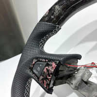 Volant en cuir et fibre de carbone forgé rose, finition mate, pour Renault Megane RS, Megane 3, Megane 4 - Vente chaude usine