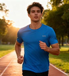 T-shirts de sport personnalisables à sublimation, séchage rapide, uniformes à manches courtes pour la course à pied unisexe - Product Image 1