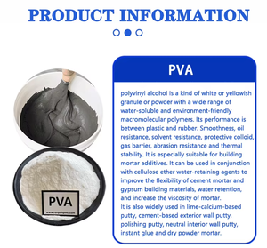 Poudre d'alcool polyvinylique (PVA) 2488 de qualité construction, polymère hydrosoluble pour <span class=keywords><strong>colle</strong></span> à <span class=keywords><strong>bois</strong></span> haute résistance et additif pour mastic mural - Product Image 3