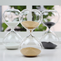 Minuterie de sable motif sablier en verre transparent 30 minutes, cadeau de cérémonie de sable, multicolore