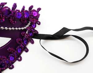Masquerade Gem Mask Mulheres Mardi Gras Decorações Veneziano Moda <span class=keywords><strong>Prom</strong></span> Party Eyemask Lace Lantejoula Brim - Product Image 6